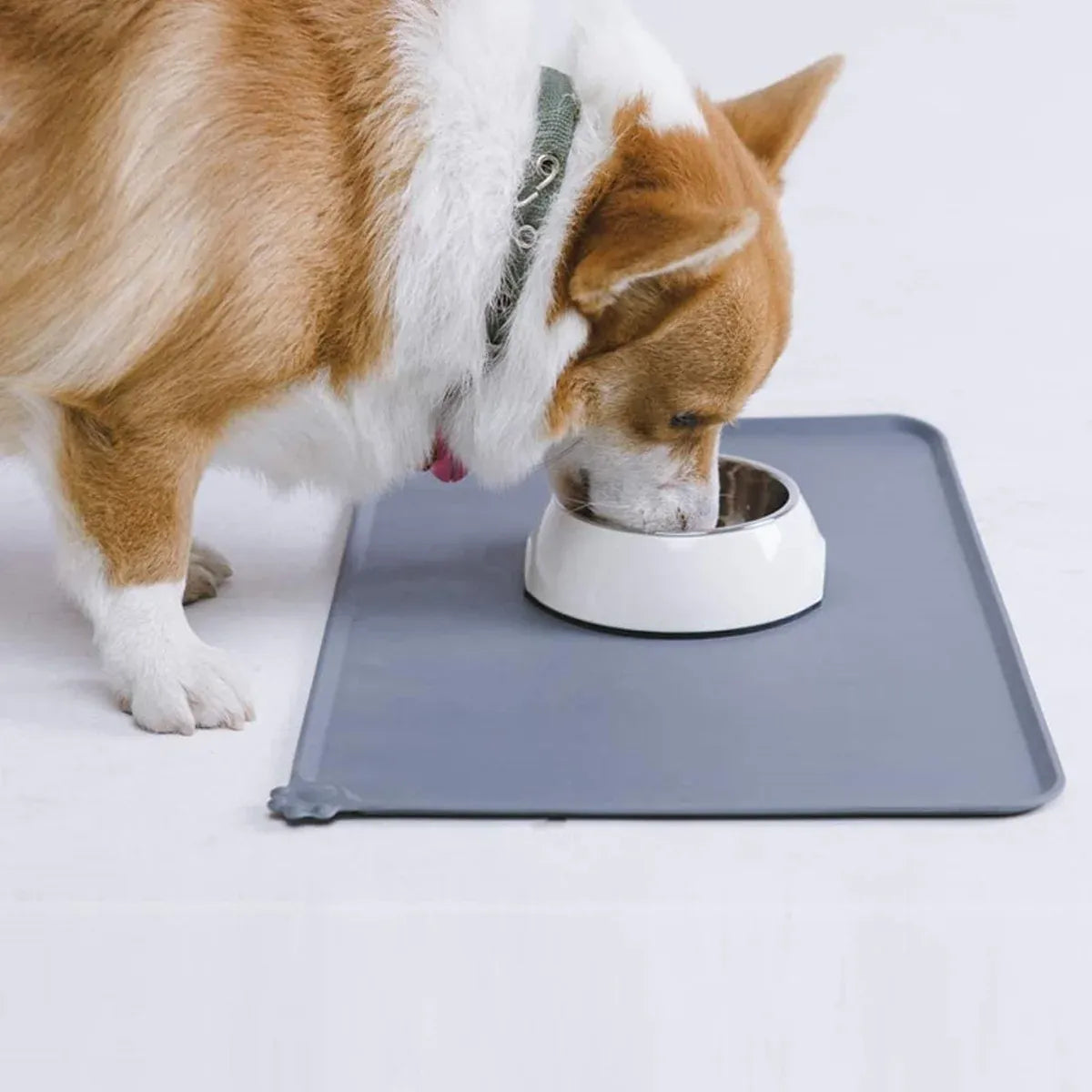 Silicone Pet Mat Spill-Proof Easy to Clean Mat for Pets Dog Food Placemat - 48x30cm
