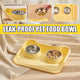 Double Pet Feeding Bowl Set Tilted Raised Anti Spill Dog Cat Food Water