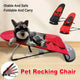Pet Rocking Chair for Dogs Cats Foldable Pet Bed Portable Sleeping Lounger Chair - Red - Mekamart Australia
