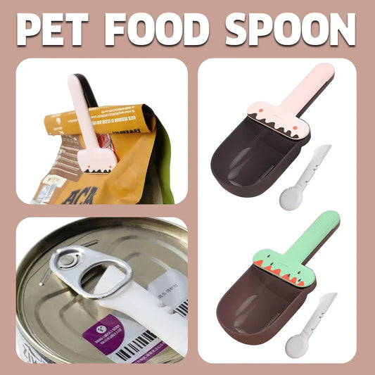 Pet Food Spoon Multifunctional Can Spoon Dog Shovel Ice Cream Cat Spoon Safe - Green