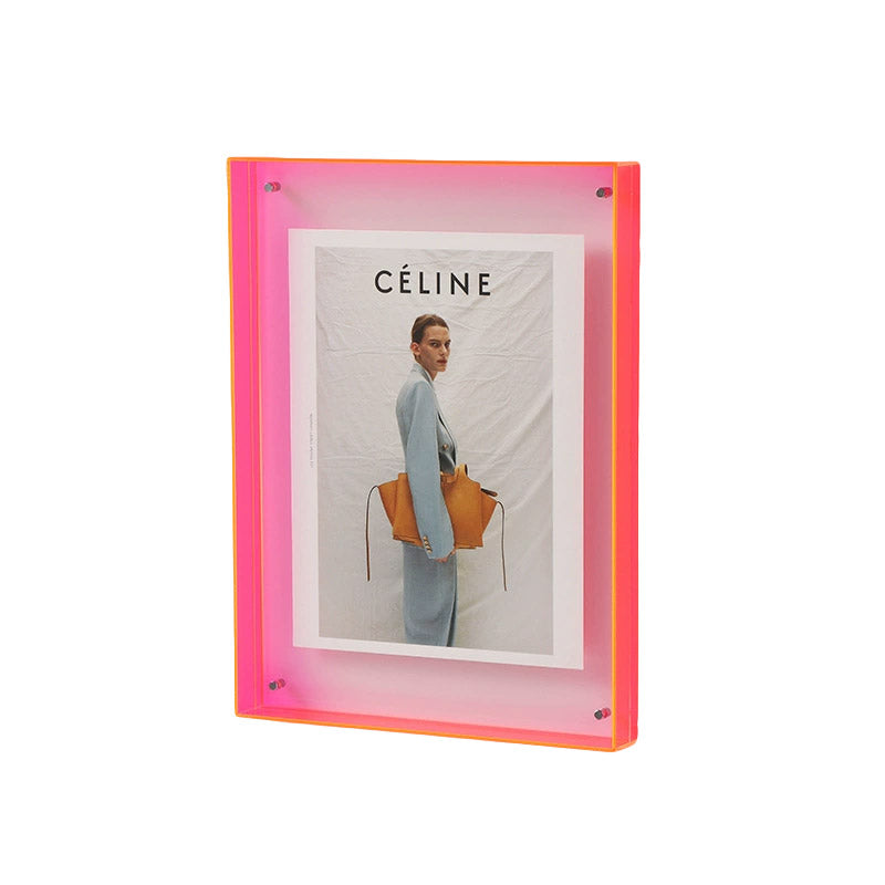 Acrylic Photo Frame Double-Sided Clear Display with Screw Mount – 16x21cm - Transparent