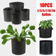 10 Pack Breathable Fabric Plant Grow Pots 2 to 20 Gallon Sizes - 20 Gallon-10PCS - Mekamart Australia