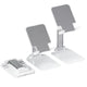 Foldable Adjustable Universal Desk Stand Holder For Mobile Phone Tablet Portable - White