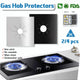 Gas Stove Burner Covers Reusable Hob Protectors Non Stick Liner Pad 4 Pcs - 4 PCS Silver - Mekamart Australia