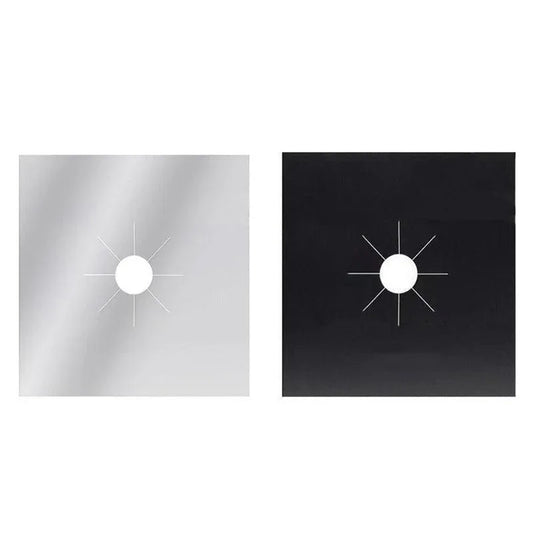 Gas Stove Burner Covers Reusable Hob Protectors Non Stick Liner Pad 4 Pcs - 4 PCS Silver - Mekamart Australia