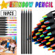 Rainbow Colour Pencils Multicolour Gradient Drawing Pencils for Students