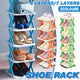 6/7 Tier Shoe Rack Space Saving Small Shoe Cabinet Storage Shelf Organizer - Orange-7 Layer - Mekamart Australia