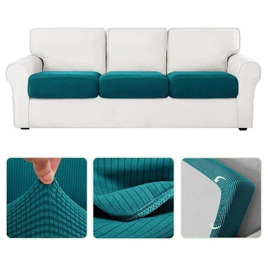 Stretch Sofa Slipcover 4 Seasons Universal Couch Protector Elastic Fabric Cover - Single-Blue - Mekamart Australia