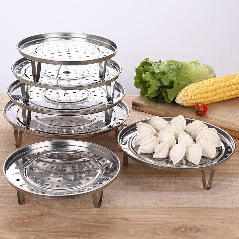 3pcs Stainless Steel Steamer Basket Steamer Tray Rack Waterproof Steam Cooking - Mekamart Australia