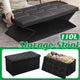 Multifunctional Foldable Storage Stool with Lid 110L Capacity Space Saving