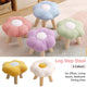 Small Flower Short Stool for Entryway or Living Room Shoe Bench or Footrest - Blue - Mekamart Australia