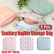 3PCS Cotton Sanitary Napkin Storage Bag Pink Leaves Cactus Dots Portable Pouch - Mekamart Australia