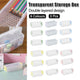 3PCS Clear Plastic Desktop Storage Box 2 Layer Holder DIY Stationery Pencil Case - Grey - Mekamart Australia