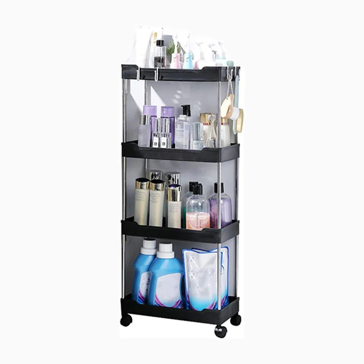 Multi Layer Rolling Storage Cart Kitchen Bathroom Organizer Shelf with Wheels - 4-White - Mekamart Australia