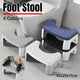 Toilet Stool Anti-Slip Bathroom Footstool for Home Use with Stable Support Design - White - Mekamart Australia