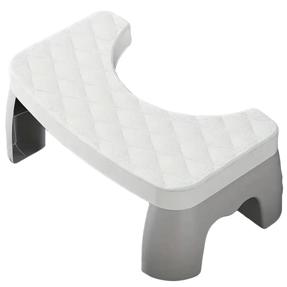 Toilet Stool Anti-Slip Bathroom Footstool for Home Use with Stable Support Design - White - Mekamart Australia