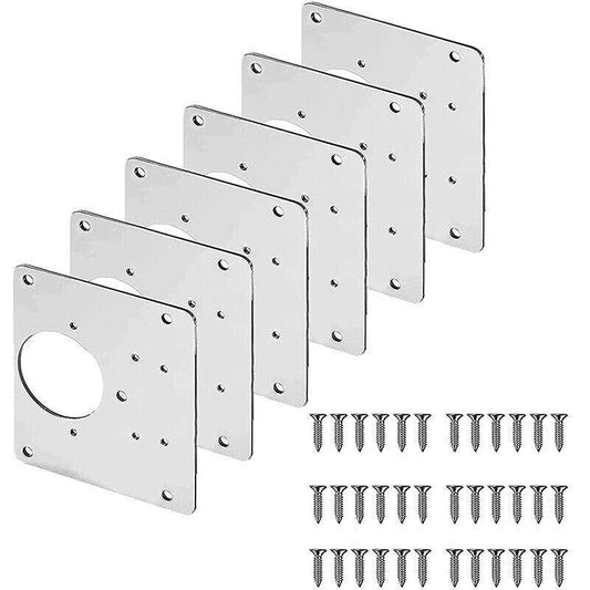 Hinge Repair Plate Rust Resistant Steel Furniture Cupboard Repair Mount Tool - 1SET
