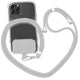 Adjustable Phone Lanyard with Patch for Most Cases Neck Strap Holder - Light Grey