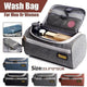 Large Capacity Men Travel Toiletry Kit Wash Bag Waterproof Cosmetic Bags Holder - Brick Red - Mekamart Australia