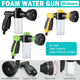 Washing Nozzle Plant Pet Hose 8-Mode Garden Car Water Foam Sprayer Soap Dispenser - Yellow - Mekamart Australia