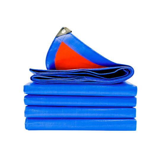Waterproof Plastic Tarp Cover Heavy Duty Ground Sheet Rainproof Dustproof Blue - 4x6m - Mekamart Australia