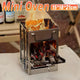 Square Wood Stove Mini Folding Grill Outdoor Camping Portable BBQ Cooking Rack - Mekamart Australia
