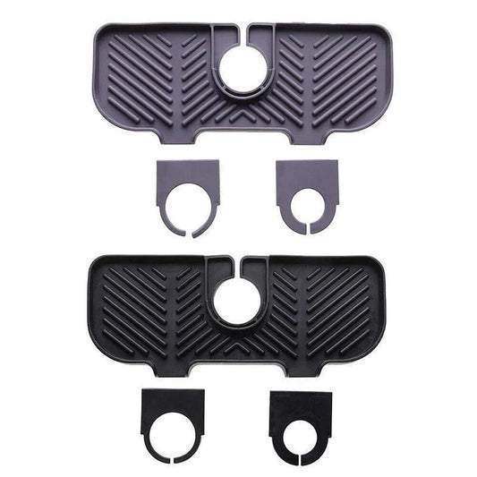 Kitchen Faucet Storage Rack Holder Soap Sponges Caddy Organizer Sink Basket Rack - Black - Mekamart Australia