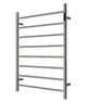 Premium Gunmetal Heated Towel Rack with LED control - 8 Bars, Round Design, AU Standard, 1000x850mm Wide - Mekamart Australia