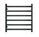 Premium Matte Black Heated Towel Rack - 6 Bars, Square Design, AU Standard, 650x620mm Wide - Mekamart Australia