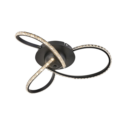 Irie Dimmable 3 Lights LED Ceiling Light - Black