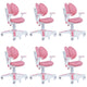 6x Ergonomic Children Kids Study Chairs Height Adjustable - Pink - Mekamart Australia