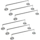 6x 460mm Chrome Tea Towel Rail Stainless Steel Holder Rack - Mekamart Australia