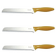3Pc Set 20.5cm Culinare Bread Knife Stainless Steel Kitchen Chef with Cover (Great for Sourdough)