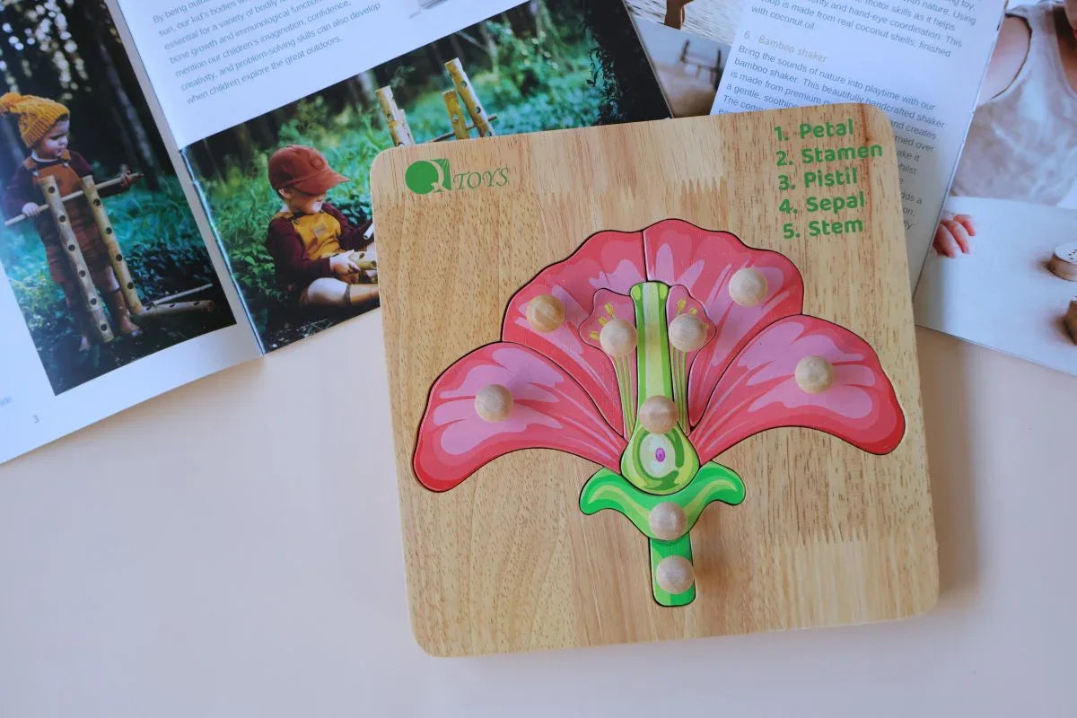 Montessori Parts of a Flower Puzzle - Mekamart Australia