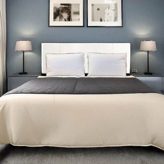 PU Leather Queen Bed Headboard Bedhead - White - Mekamart Australia