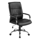 PU Leather Office Chair β Ergonomic Executive Swivel Desk Chair with Padded Seat in Black - Mekamart Australia