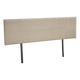 Linen Fabric King Bed Headboard Bedhead - Beige - Mekamart Australia