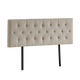 Linen Fabric Queen Bed Deluxe Headboard Bedhead - Beige - Mekamart Australia