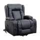 Recliner Chair – Electric Massage Lift Chair with Heat Function PU Leather Lounge Sofa Black - Mekamart Australia