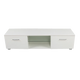 TV Cabinet Entertainment Unit Stand High Gloss Storage Shelf 140cm White - Mekamart Australia