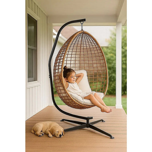 Hammock C Stand Solid Steel Construction for Hanging Air Porch Swing Chair - Mekamart Australia