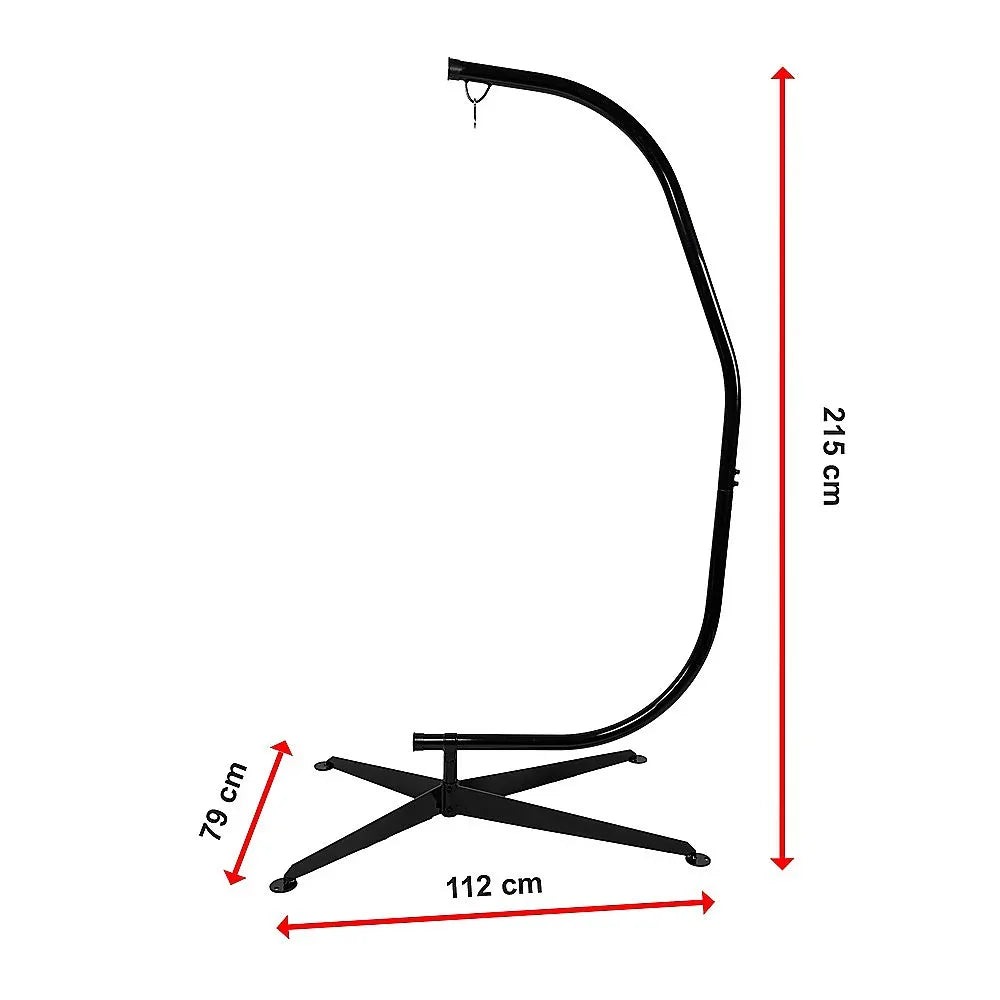 Hammock C Stand Solid Steel Construction for Hanging Air Porch Swing Chair - Mekamart Australia