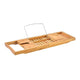 Bathroom Bamboo Bath Caddy Wine Glass Holder Table Tray Bathtub Rack Soap Shelf - Mekamart Australia