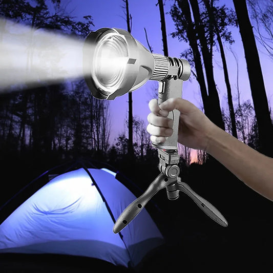 10W Handheld Spot Light Rechargeable LED Spotlight Hunting Shooting 12V - Mekamart Australia