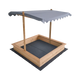 Kids Wooden Toy Sandpit with Adjustable Canopy - Mekamart Australia