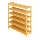 6 Layers Natural Wood Bamboo Shelf Entryway Storage Shoe Rack Home Furniture - Mekamart Australia