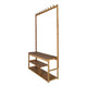 97x168cm Hallway Bench Coat Rack Stand Multifunctional Hall Shelf Entryway - Mekamart Australia