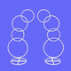 2pcs Round Wedding Arch Backdrop Rings Loops Flower Balloon Lawn Row Stand - Mekamart Australia
