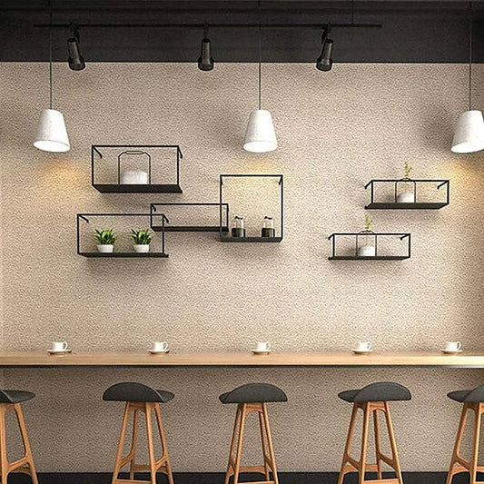 Floating Shelves Retro Industrial Ledge Black Metal Display Stand - Mekamart Australia