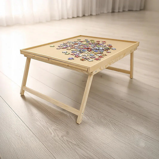 1500 Piece Wooden Jigsaw Puzzle Table – 67x87cm Puzzle Board with Folding Legs - Mekamart Australia